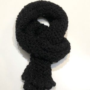 Woman bright black scarf